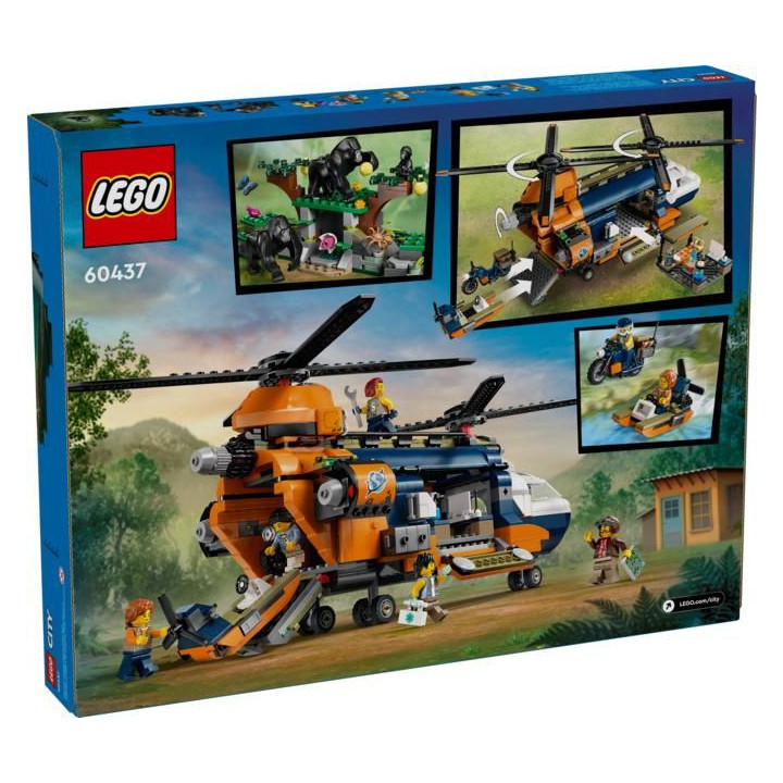 LEGO City - Helikoptéra na průzkum džungle v základním táboře