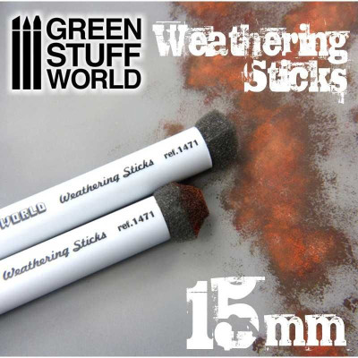 Weathering Sticks 15mm (set 2pc) / Weathering paličky 15 mm (sada 2 ks)