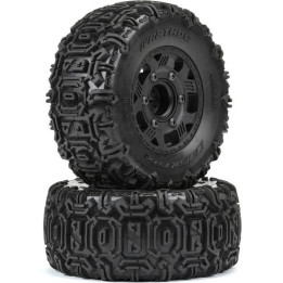 Duratrax kolo 2.2"/3.0" Warthog H12/14mm černé (2)
