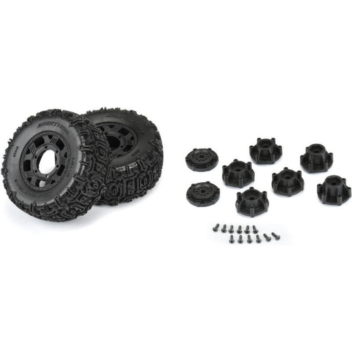 Duratrax kolo 2.2"/3.0" Warthog H12/14mm černé (2)