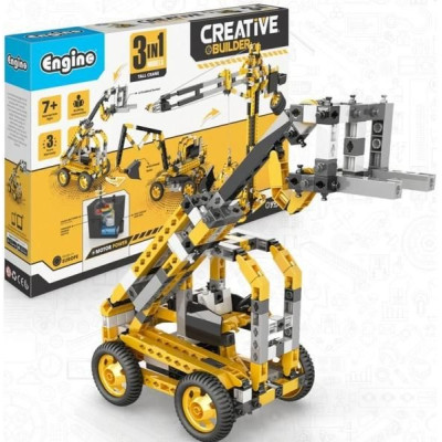 Engino Creative Builder vysokozdvižný nakladač 3v1 + motor
