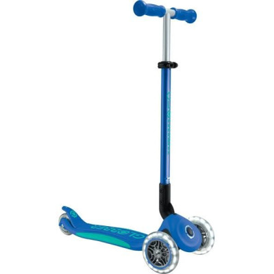 Globber - Koloběžka Primo Plus Lights V2 skládací Blue/Emerald Green