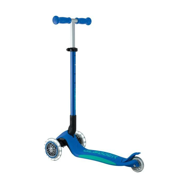Globber - Koloběžka Primo Plus Lights V2 skládací Blue/Emerald Green