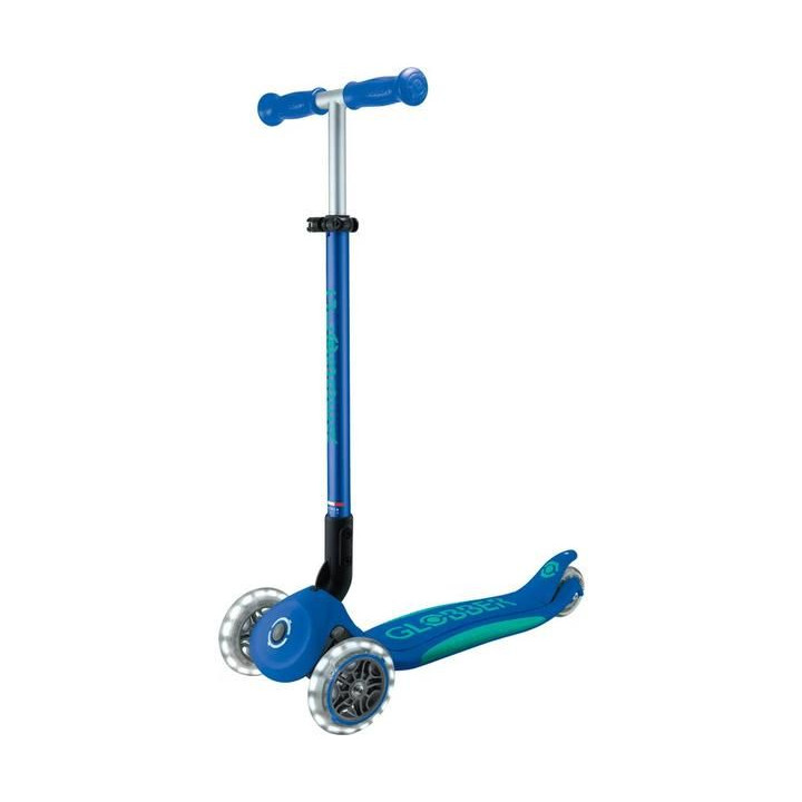 Globber - Koloběžka Primo Plus Lights V2 skládací Blue/Emerald Green