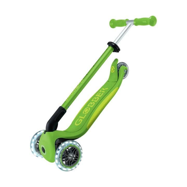 Globber - Koloběžka Primo Plus Lights V2 skládací Blue/Emerald Green