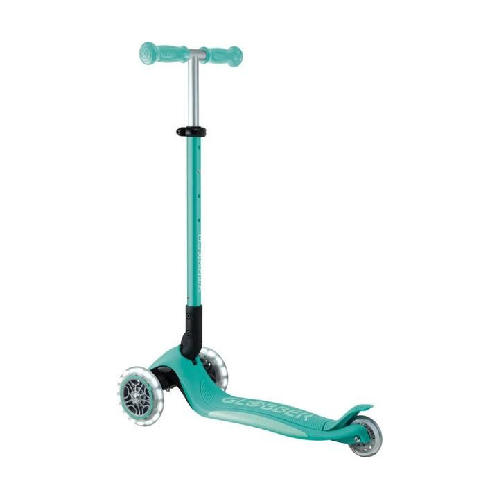 Globber - Koloběžka Primo Plus Lights V2 skládací Blue/Emerald Green