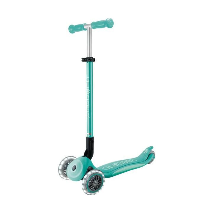 Globber - Koloběžka Primo Plus Lights V2 skládací Blue/Emerald Green