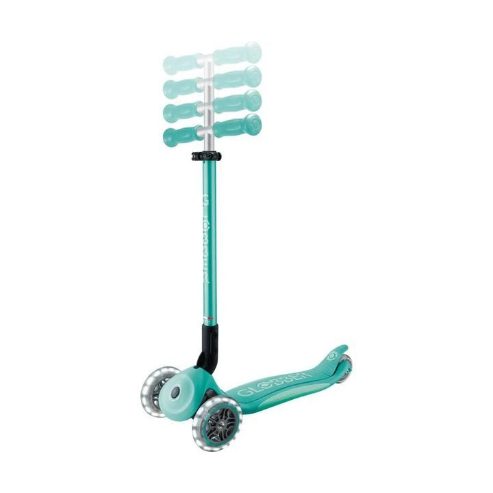 Globber - Koloběžka Primo Plus Lights V2 skládací Blue/Emerald Green