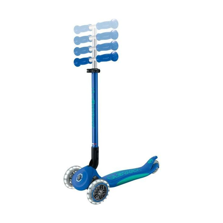 Globber - Koloběžka Primo Plus Lights V2 skládací Fuchsia/Sky Blue