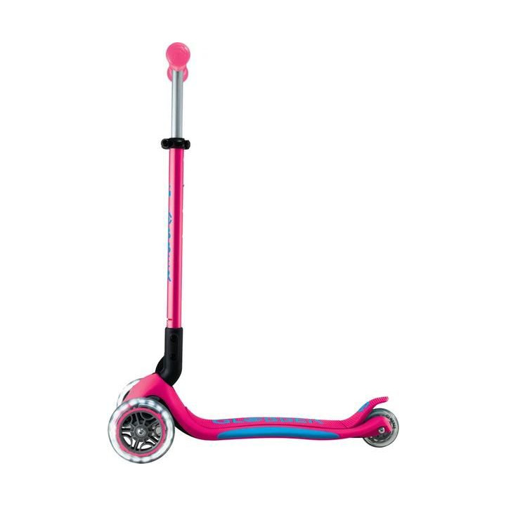 Globber - Koloběžka Primo Plus Lights V2 skládací Fuchsia/Sky Blue
