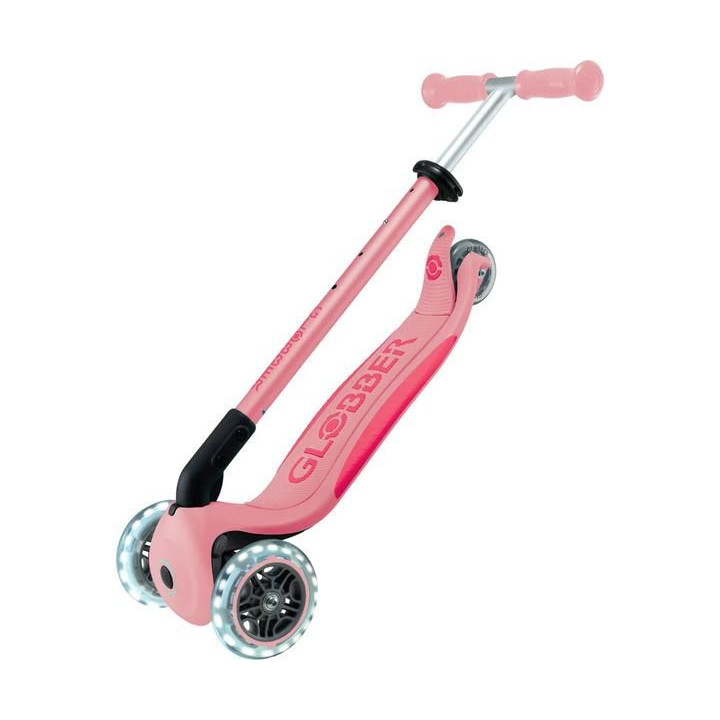 Globber - Koloběžka Primo Plus Lights V2 skládací Fuchsia/Sky Blue