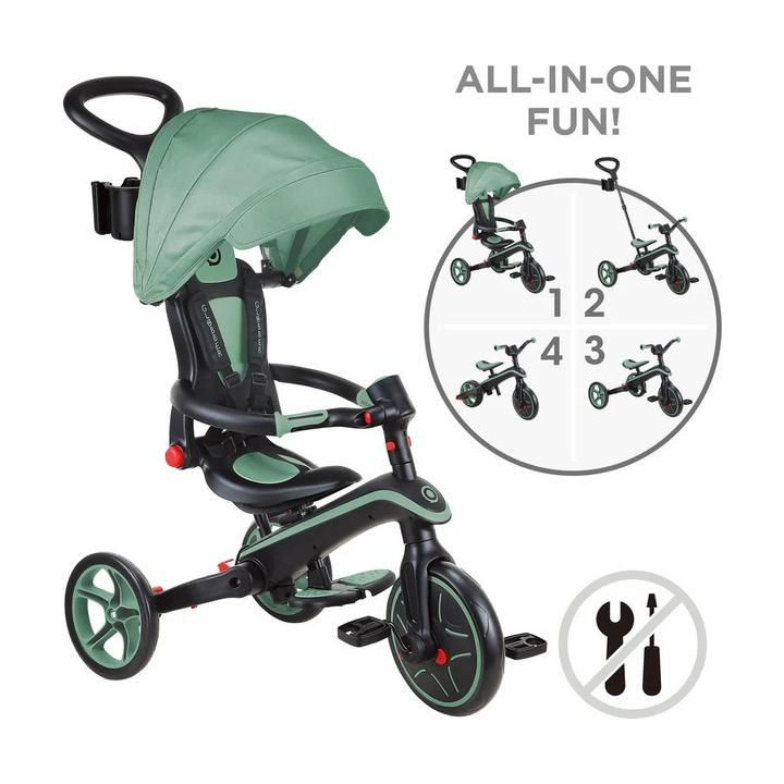 Globber - Tříkolka Explorer Trike 4in1 skládací Teal