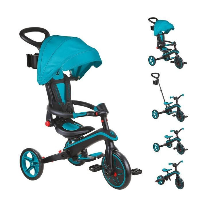 Globber - Tříkolka Explorer Trike 4in1 skládací Teal