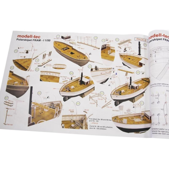 Modell-Tec Fram I. výzkumná polární loď 1:50 kit