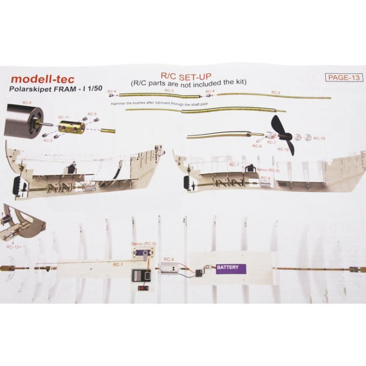 Modell-Tec Fram I. výzkumná polární loď 1:50 kit