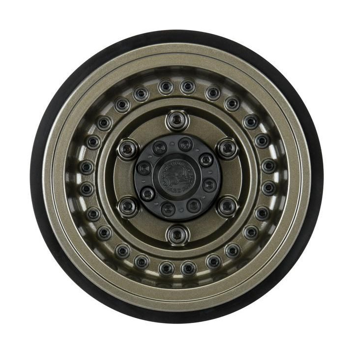 Pro-Line disk 2.9" Black Rhino Armory Gunmetal Aluminum Dual Offset (+5/+10): Axial SCX6