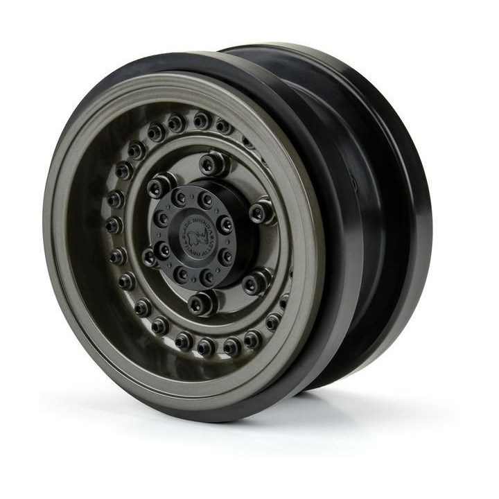 Pro-Line disk 2.9" Black Rhino Armory Gunmetal Aluminum Dual Offset (+5/+10): Axial SCX6