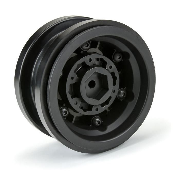 Pro-Line disk 2.9" Black Rhino Armory Gunmetal Aluminum Dual Offset (+5/+10): Axial SCX6