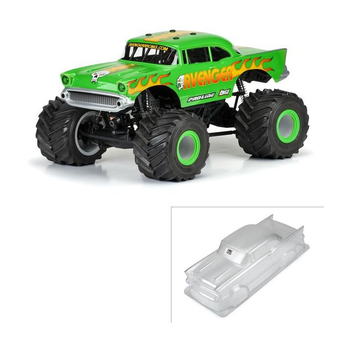 Pro-Line karosérie 1:8 Chevy Bel Air 1957 "Avenger Edition" čirá: Losi LMT