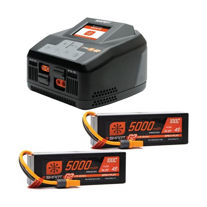 Spektrum Smart Powerstage G2 Car 8S 5000mAh 4S IC5 (2), S2100
