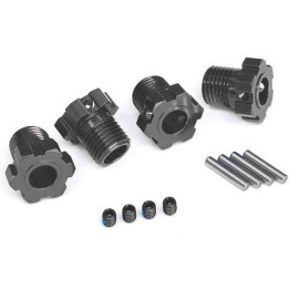 Traxxas náboj kola 17mm drážkovaný hliníkový šedý (4)