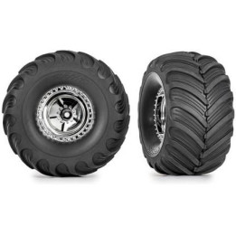 Traxxas kolo 1.2", kola chrom, pneu Terra Groove (2)