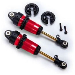 Traxxas tlumič GTR long červený PTFE TiN (2)