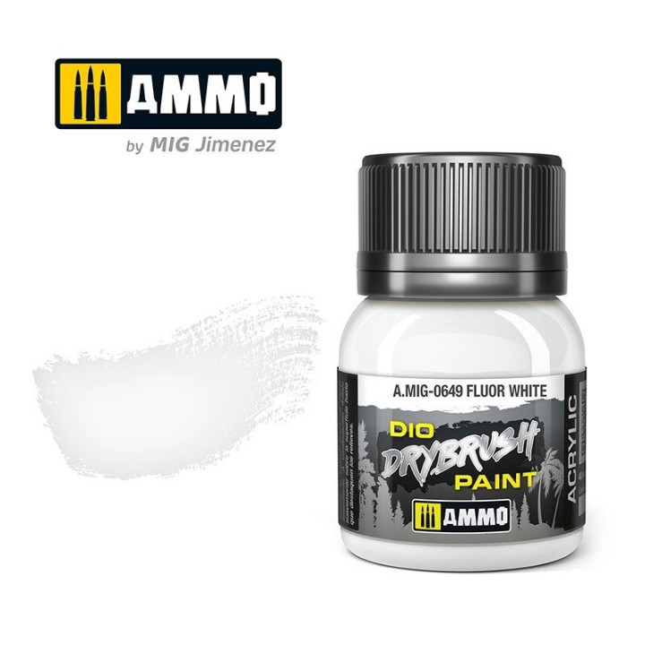 DRYBRUSH Fluor White 40ml / A.MIG-0649