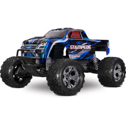 RC model auta Stampede v měřítku 1:10, typu Monster Truck. Pohání jej výkonný střídavý motor s regulátorem BL-2S. Model jezdí až 64 km/h! Obsahuje bezsponkovou karoserii, komponenty pro vysokou odolnost - Extreme Heavy Duty a náhon 2WD. RC...