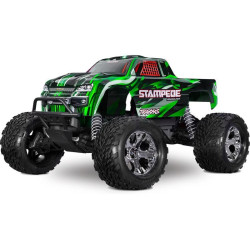 RC model auta Stampede v měřítku 1:10, typu Monster Truck. Pohání jej výkonný střídavý motor s regulátorem BL-2S. Model jezdí až 64 km/h! Obsahuje bezsponkovou karoserii, komponenty pro vysokou odolnost - Extreme Heavy Duty a náhon 2WD. RC...