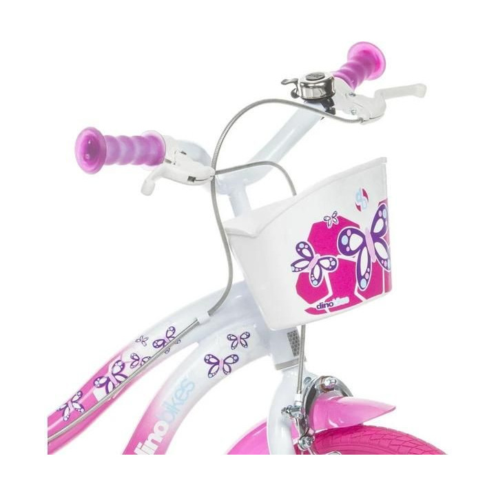 DINO Bikes - Dětské kolo 16" Flappy růžové
