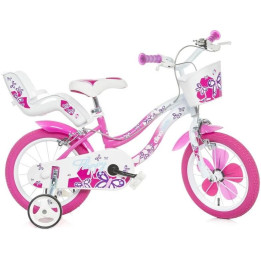 DINO Bikes - Dětské kolo 16" Flappy růžové