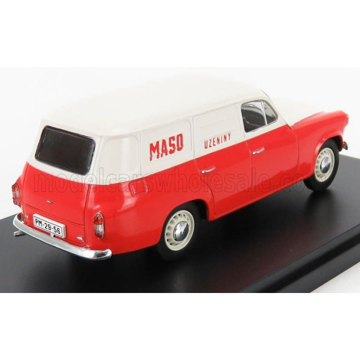 ABREX ŠKODA 1202 VAN MASO 1965 - RED WHITE 1/43