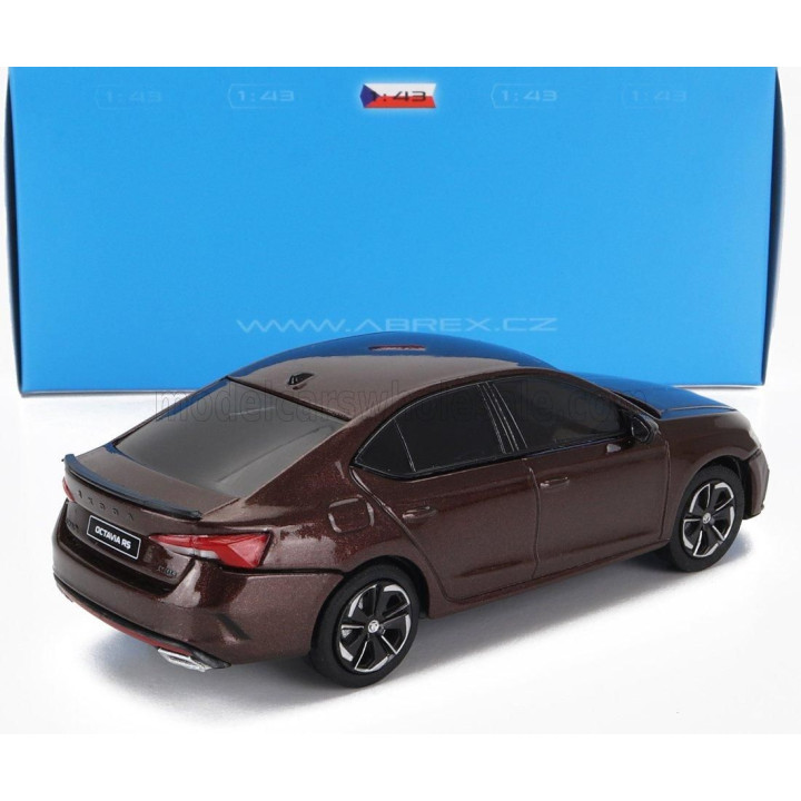 ABREX ŠKODA OCTAVIA IV RS 2020 - BORDEAUX MET 1/43