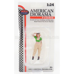 AMERICAN DIORAMA FIGURES GIRL HIP HOP - 1 - BEIGE GREEN 1/24