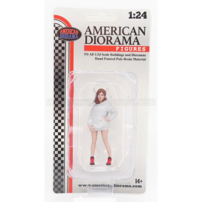AMERICAN DIORAMA FIGURES GIRL HIP HOP - 2 - GREY 1/24
