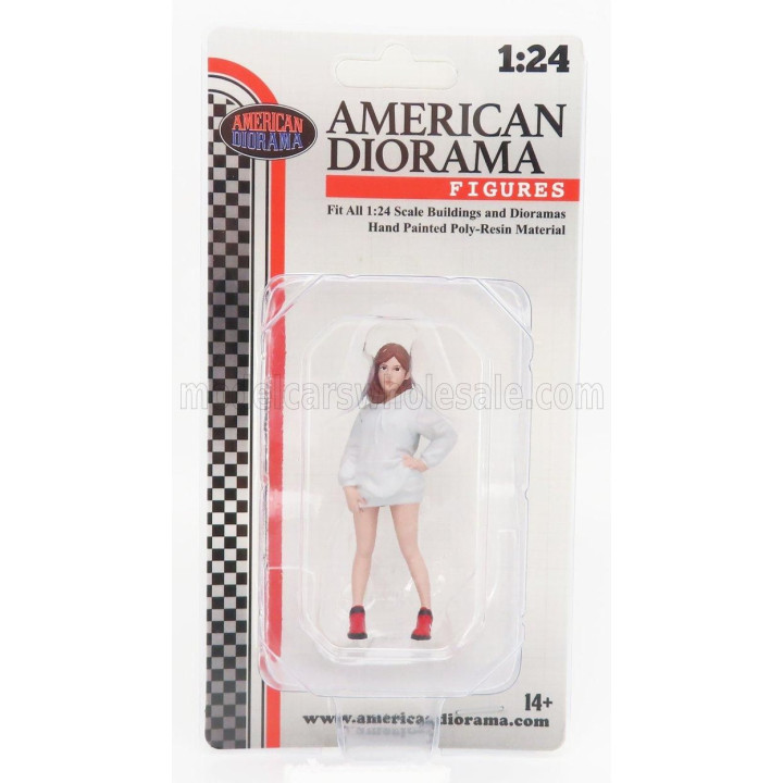 AMERICAN DIORAMA FIGURES GIRL HIP HOP - 2 - GREY 1/24