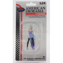 AMERICAN DIORAMA FIGURES COSPLAY GIRL 4 - BLUE GREEN 1/24