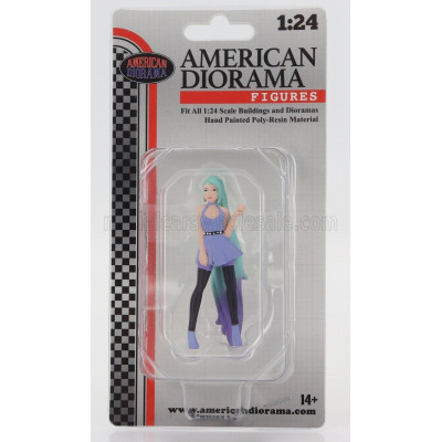 AMERICAN DIORAMA FIGURES COSPLAY GIRL 4 - BLUE GREEN 1/24