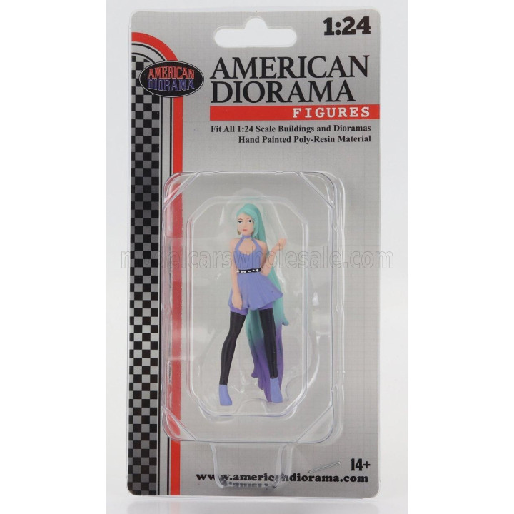 AMERICAN DIORAMA FIGURES COSPLAY GIRL 4 - BLUE GREEN 1/24