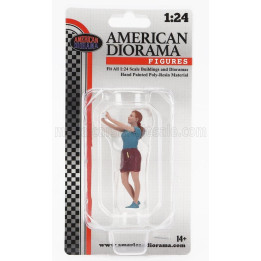 AMERICAN DIORAMA FIGURES GIRL SELFIE - BLUE BROWN 1/24
