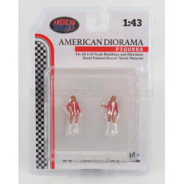 AMERICAN DIORAMA FIGURES RACE DAY - SET 6 - VARIOUS 1/43