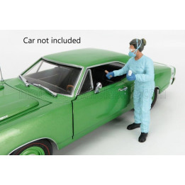 AMERICAN DIORAMA FIGURES MAN - HAZMAT CREW FIGURE II - LIGHT BLUE 1/18