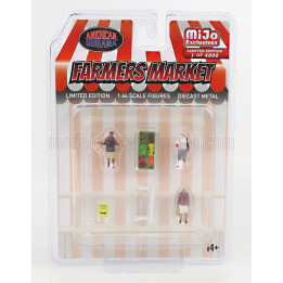 AMERICAN DIORAMA FIGURES SET - FARMERS MARKET - VARIOUS 1/64
