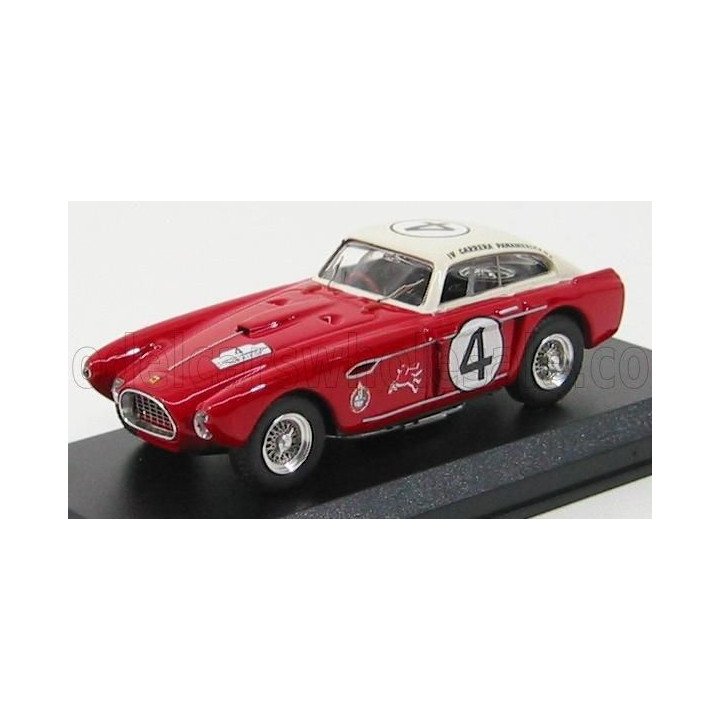 ART MODEL FERRARI 340 MEXICO ch.0222 VIGNALE COUPE N 4 CARRERA PANAMERICANA 1953 P.HILL - R.GINTHER - RED WHITE 1/43