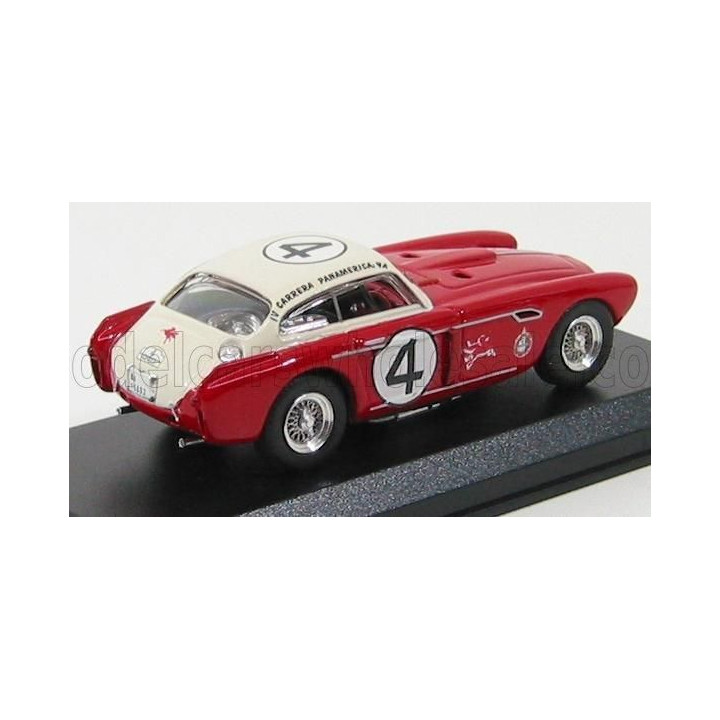 ART MODEL FERRARI 340 MEXICO ch.0222 VIGNALE COUPE N 4 CARRERA PANAMERICANA 1953 P.HILL - R.GINTHER - RED WHITE 1/43