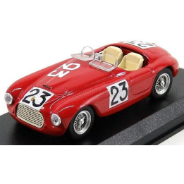 ART MODEL FERRARI 166MM 2.0L V12 SPIDER TEAM J.A.PLISSON N 23 24h LE MANS 1949 J.LUCAS - P.L.DREYFUS FERRET - RED 1/43
