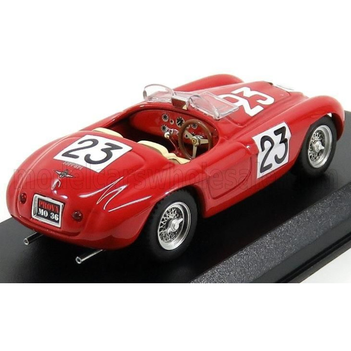 ART MODEL FERRARI 166MM 2.0L V12 SPIDER TEAM J.A.PLISSON N 23 24h LE MANS 1949 J.LUCAS - P.L.DREYFUS FERRET - RED 1/43