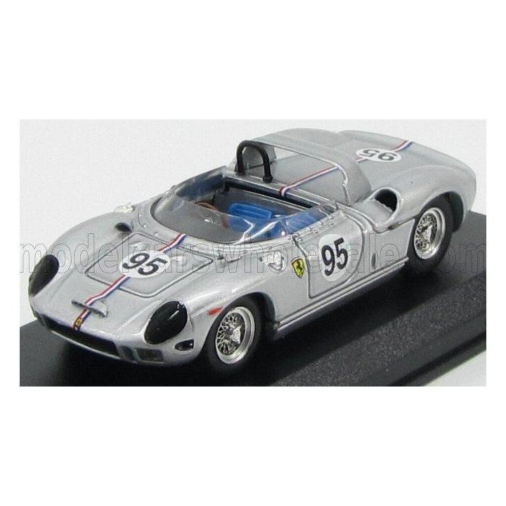 ART MODEL FERRARI 330P SPIDER N 95 BRIDGEHAMPTON 1966 B.GROSSMAN - SILVER 1/43
