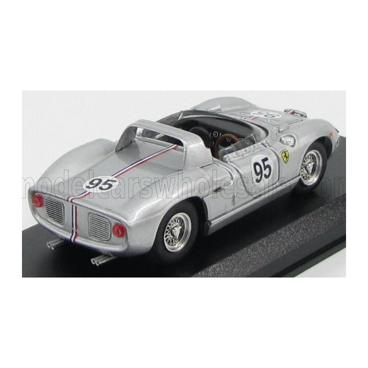 ART MODEL FERRARI 330P SPIDER N 95 BRIDGEHAMPTON 1966 B.GROSSMAN - SILVER 1/43